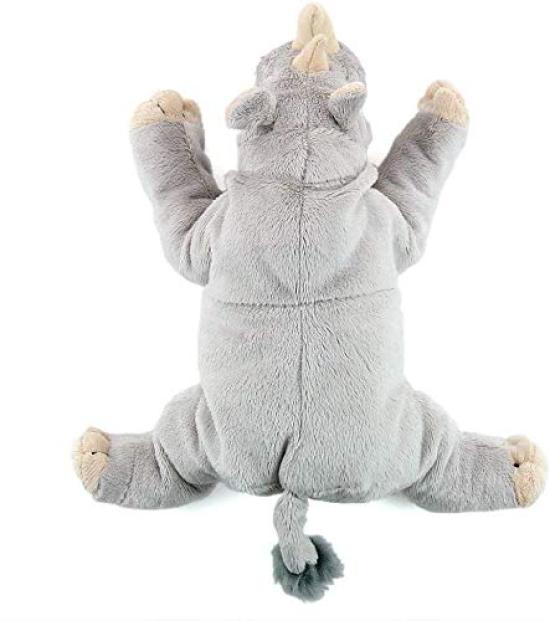 Calorata White Rhino Plush Toy (Reclining SeriesSoft Touch) Realistic Animal Toy Doll Gift Present Birthday (Twice Tested) Christmas Present