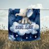 1PC Custom Name Elephant Dreams Sky outdooor Flannel blankets Throw Blanket All-Season Throw Gift Bedspread for Couch, Bed, Camping Holiday Birthda