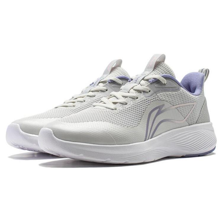 New LINING Take A Dip Running Shoes Women's Low top White Gray Purple ARST064-2