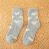 Women's Winter Fleece-Lined Heart Terry Floor Socks - Extra Thick, Non-Shedding, Mid-Calf Style