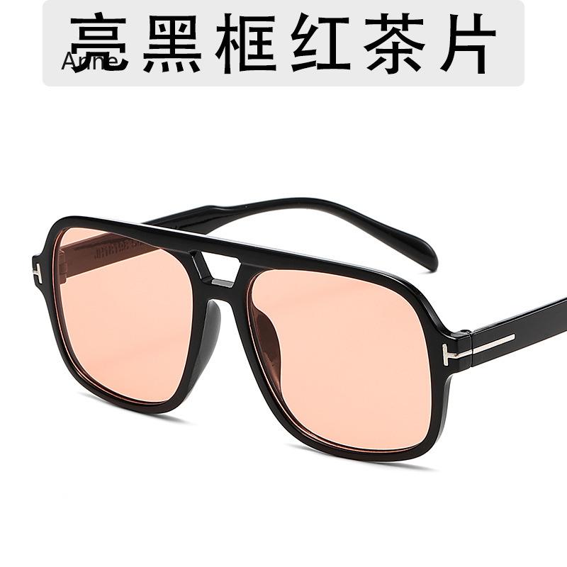 Retro Tortoiseshell Pilot Sunglasses Women  Designer  Oversized Shades Eyewear Driving Double Bridge Men T Sun Glasses