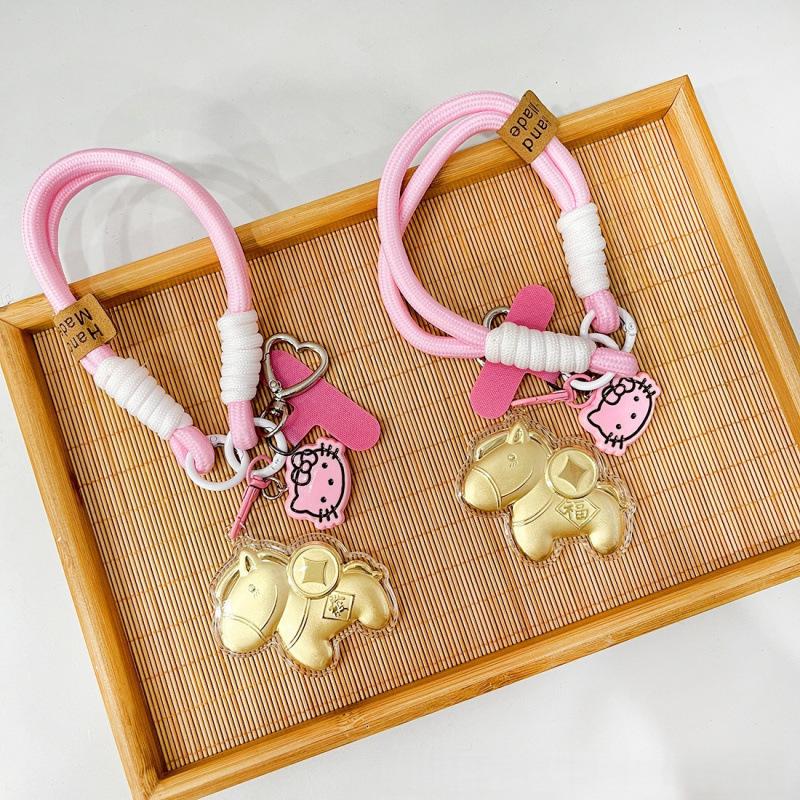 Auspicious Words 999 Fine Gold Pendant Keychain: New Year Gold Ornament for Car, Phone, or Handbag