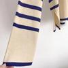 Nordic Striped High Neck Loose Knit Sweater - Casual Pullover Top, New Niche Style