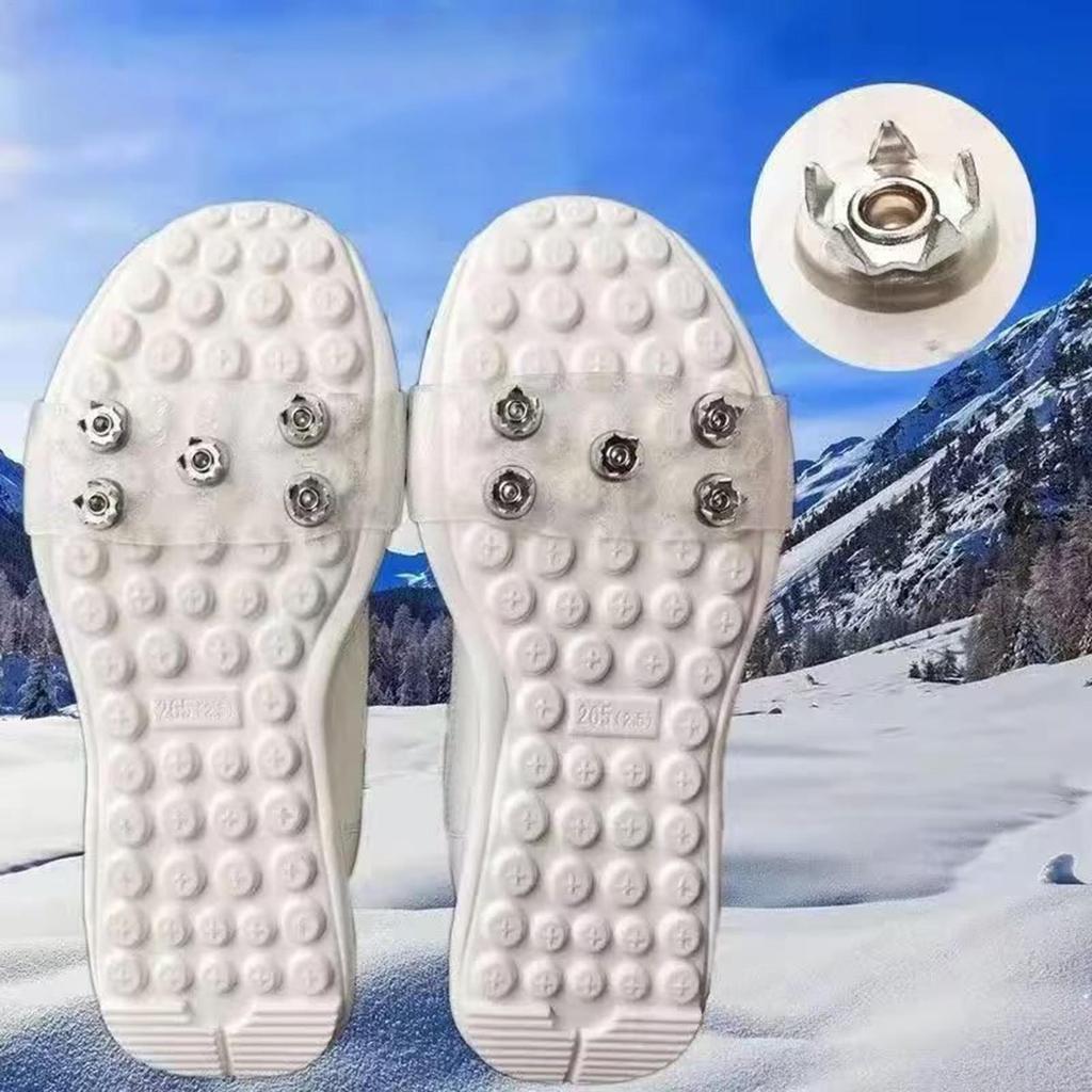 5-Stud Climbing Crampons Anti Slip Mountaineering Cleats Unisex Snow Claw Shoe Covers Walking Hiking Accessories