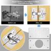 Hinge Repair Plate Cabinet Furniture Drawer Table Repair Mount Tool Hardware Stainless Steel Hinge Fixing Plate