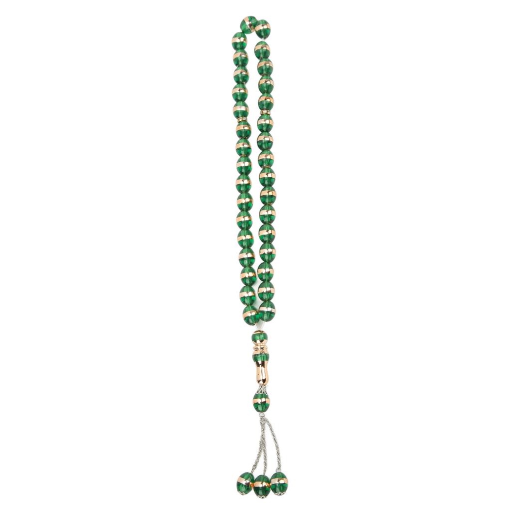 Beads Rosary 33 Grains Exquisite Unique Pattern Religious Article Worship Prayer SuppliesGreen