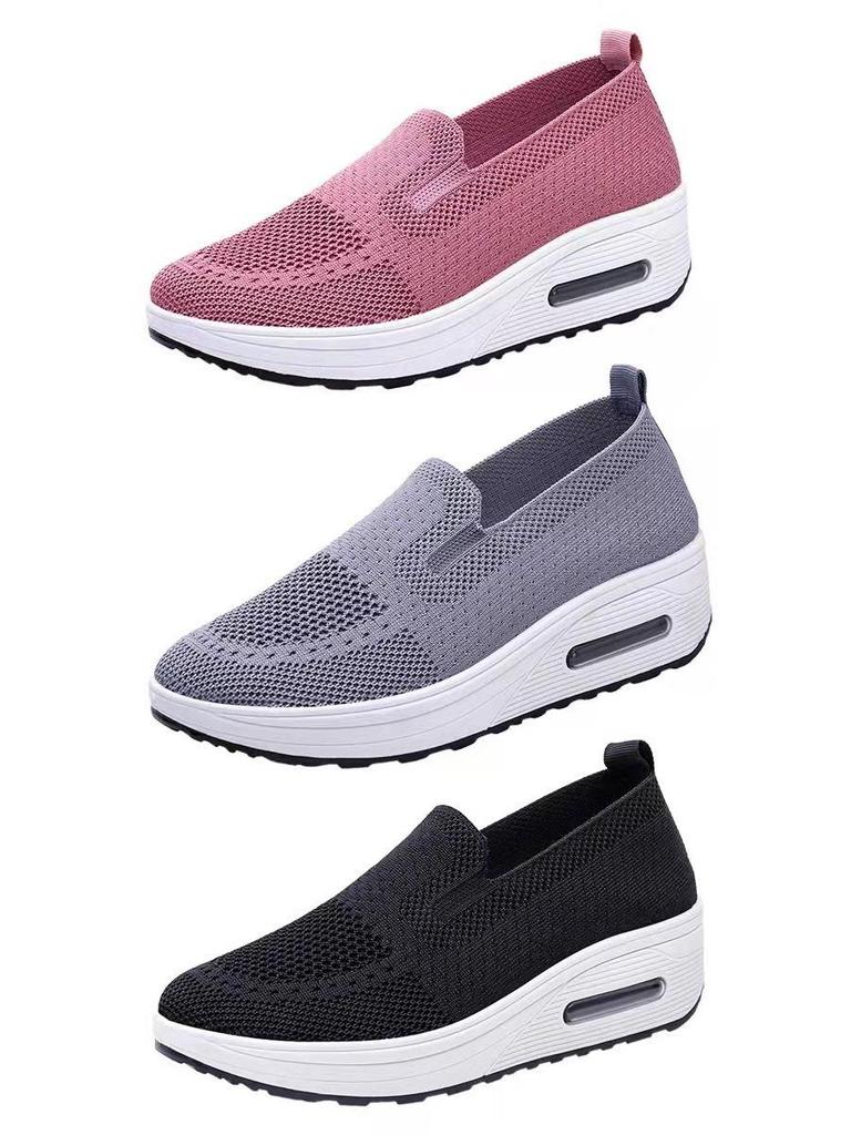 Sneakers da Donna 2025 con Suola Spessa, Ammortizzate ad Aria, in Rete, Slip-On per Aumento dell'Altezza
