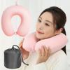 Slow Rebound U-shaped Pillow Portable Comfortable Travel Neck Cushion Removable Stripes Design Sleeping Neck Headrest Home Use