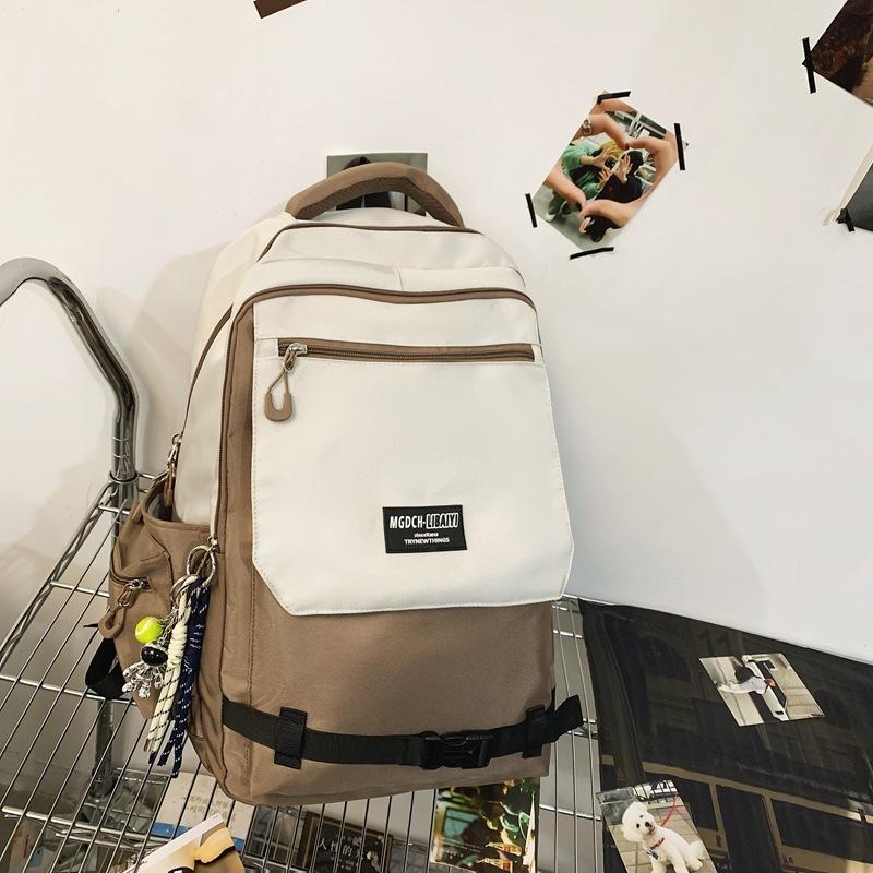 

Large capacity Backpacks for Junior High School Students High School Girls Versatile Contrast Color College Students Computer Travel Backpacks