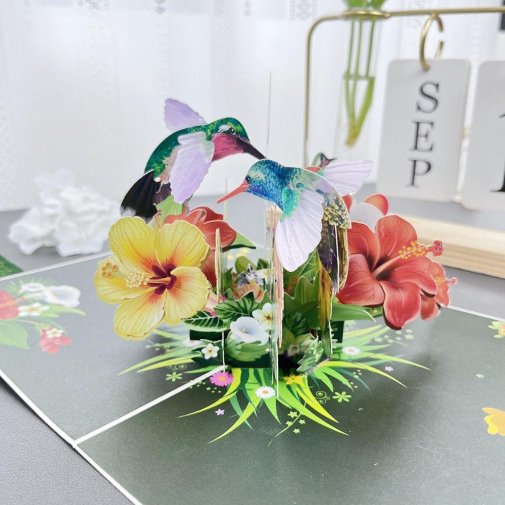 Foldable Holiday Greeting Card Paper Invitation Cards Creative Pop-Up Greeting Card  Mid-Autumn