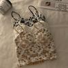 Design Sense Thin Lace Camisole Small Vest For Women Integrated Chest Pad Hot Girl Outer Wear Beautiful Back Short Bandeau Top