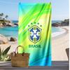 Brazil National Football Team Printed Beach Towel Quick Dry Soft TowelPortable Large Rectangular Beach Blanket for Travel Swimming Pool