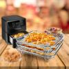 3-lags rustfritt stål airfryer-stativ, stablebart stekepannerist, grillrist for hjemmekjøkken, stekeovn, dampkoker, matlagingsgadgets