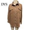 Frayed Hem Jacket Women Denim Coat with Breast Pockets Turn-down Collar Washed Single-breasted Chest Pocket Pure Color Wipped Edge Loose Cardigan Long