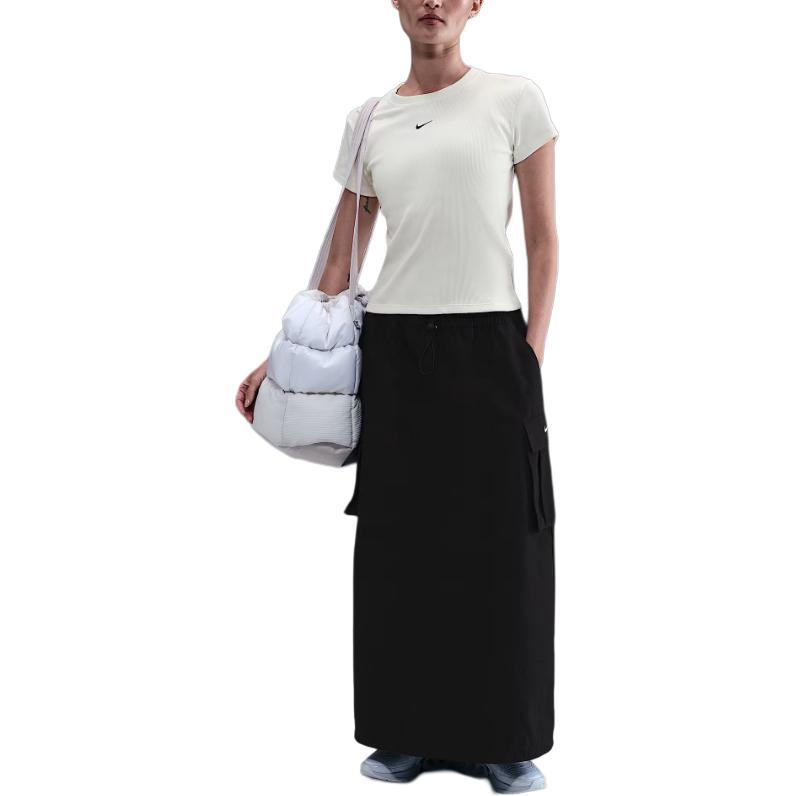 Nike Solid Color Slim Fit Round Neck Short Sleeve T-Shirt Women tops HV4995-133