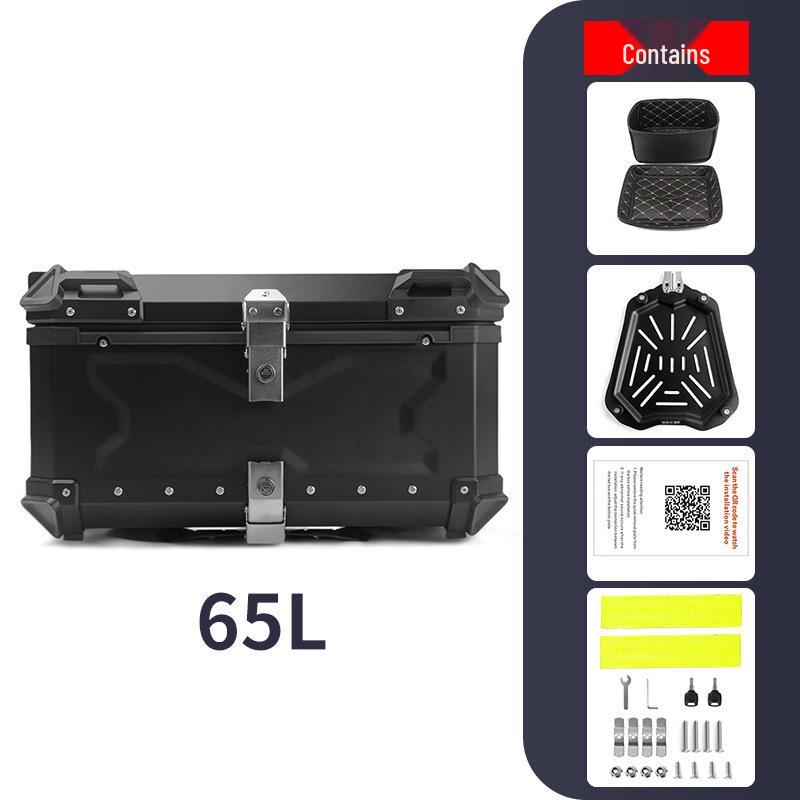 Quick Release Aluminum Motorcycle Tail Box - Available In 28L To 100L Capacities