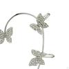 Cuff Earring Butterfly French Style Non- Sparkling Ear Clip Metal Elegant Fashion for Girls