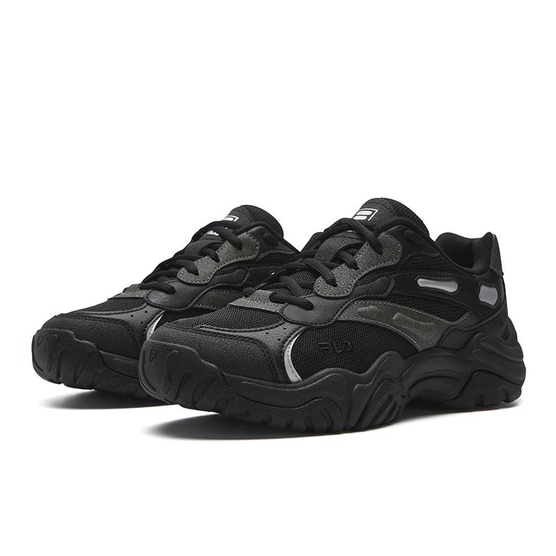 FILA KORAL Breathable Height Increasing Chunky Sneakers Women's Black Gray F12W612107F-BP
