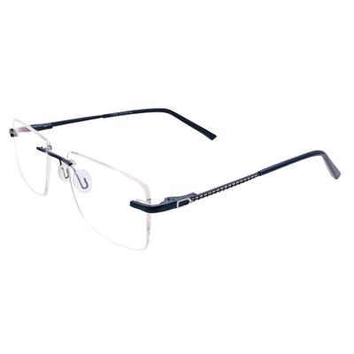 RSINC RimLess Frame/eyeglass/ Metal & Plastic For Men And Women, MC Black Black 31005 53-18-142 (IB-2) M1 Mechi 31005 Black Black | IB 2