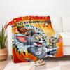Tom & Jerry Niedlich & Kuschelig Native American Tom & Jerry Decke Flanell Überwurfdecke für Sofa, Bett, Reisen, Camping, Büro