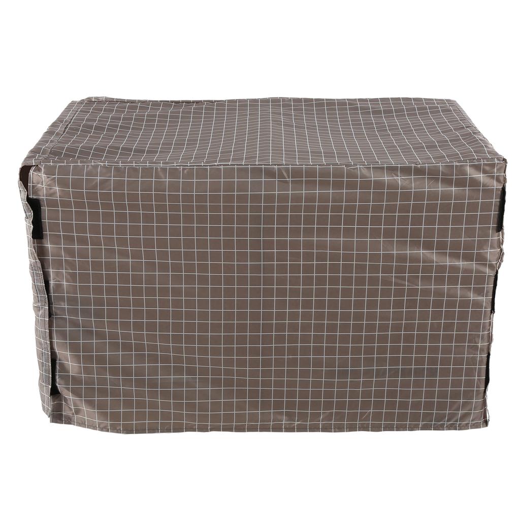 Dog Cage Protection Cover Waterproof Dustproof Oxford Cloth Pet Kennel Cover with Storage BagBrown