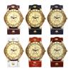 Fashionable Unisex Watch with Crown and Leather Strap: Waterproof, Cool, Retro, Classic, Stylish Analog Quartz Movement, Perfect Gift for