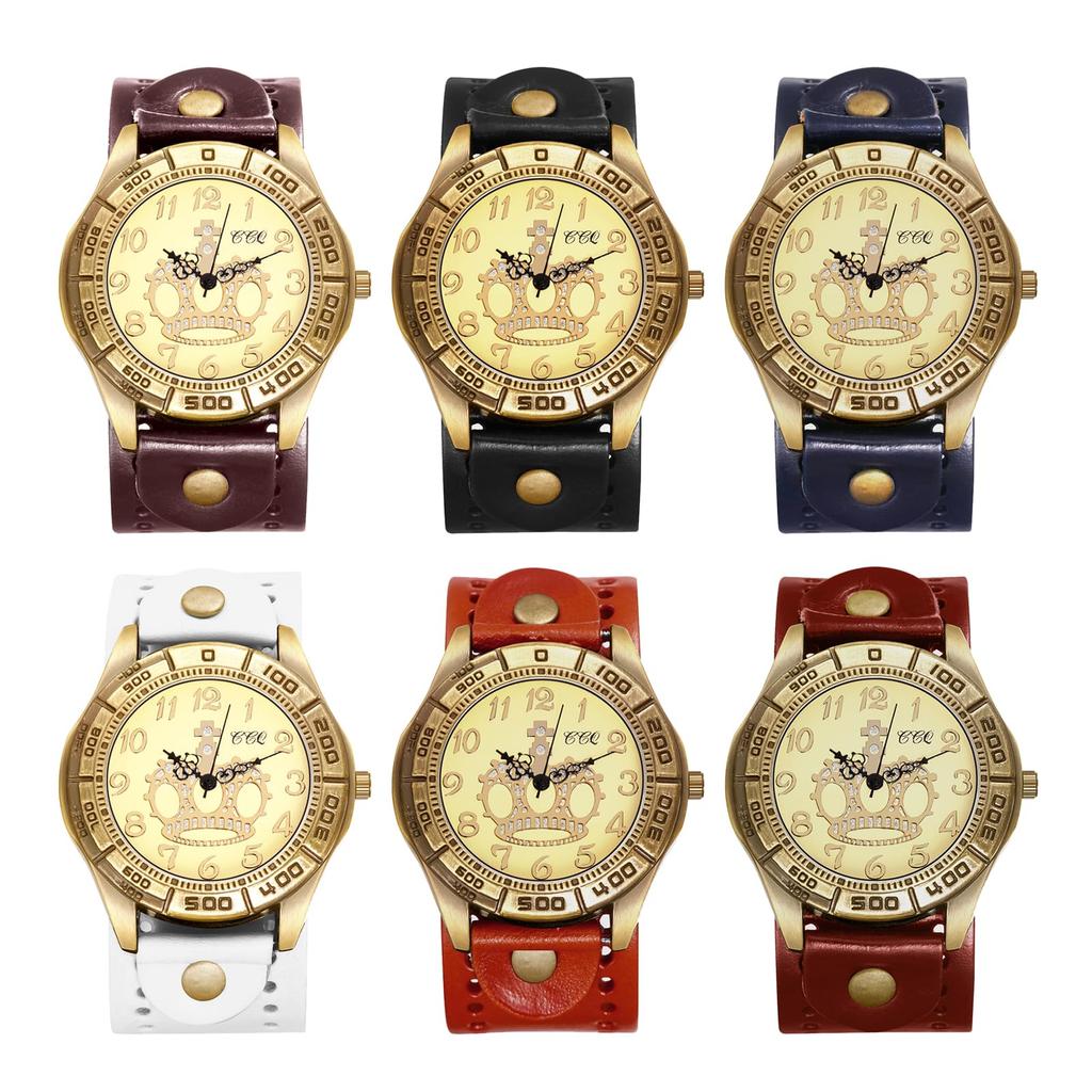 Fashionable Unisex Watch with Crown and Leather Strap: Waterproof, Cool, Retro, Classic, Stylish Analog Quartz Movement, Perfect Gift for
