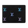 Louis Vuitton Carteira Jeans Bordada Múltipla Carteira Feminina Azul Degradê M13964