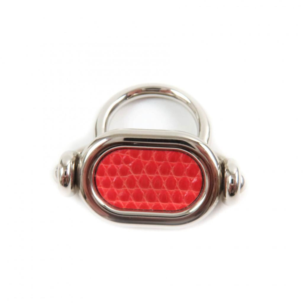 Excellent HERMES Ring Odyssey Ring Red Lizard Women 52 Used