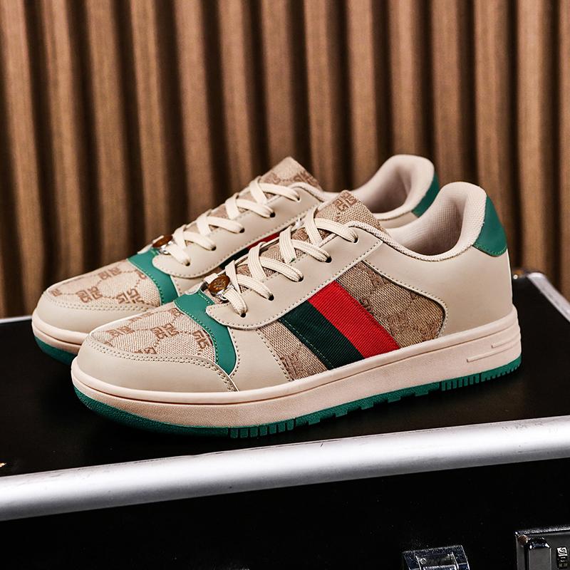 Luxury Fashion Leather Men Women Skateboarding Shoes Outdoor Casual Sneakers Sports Shoes Men Comfortable Flat Shoes for Couple