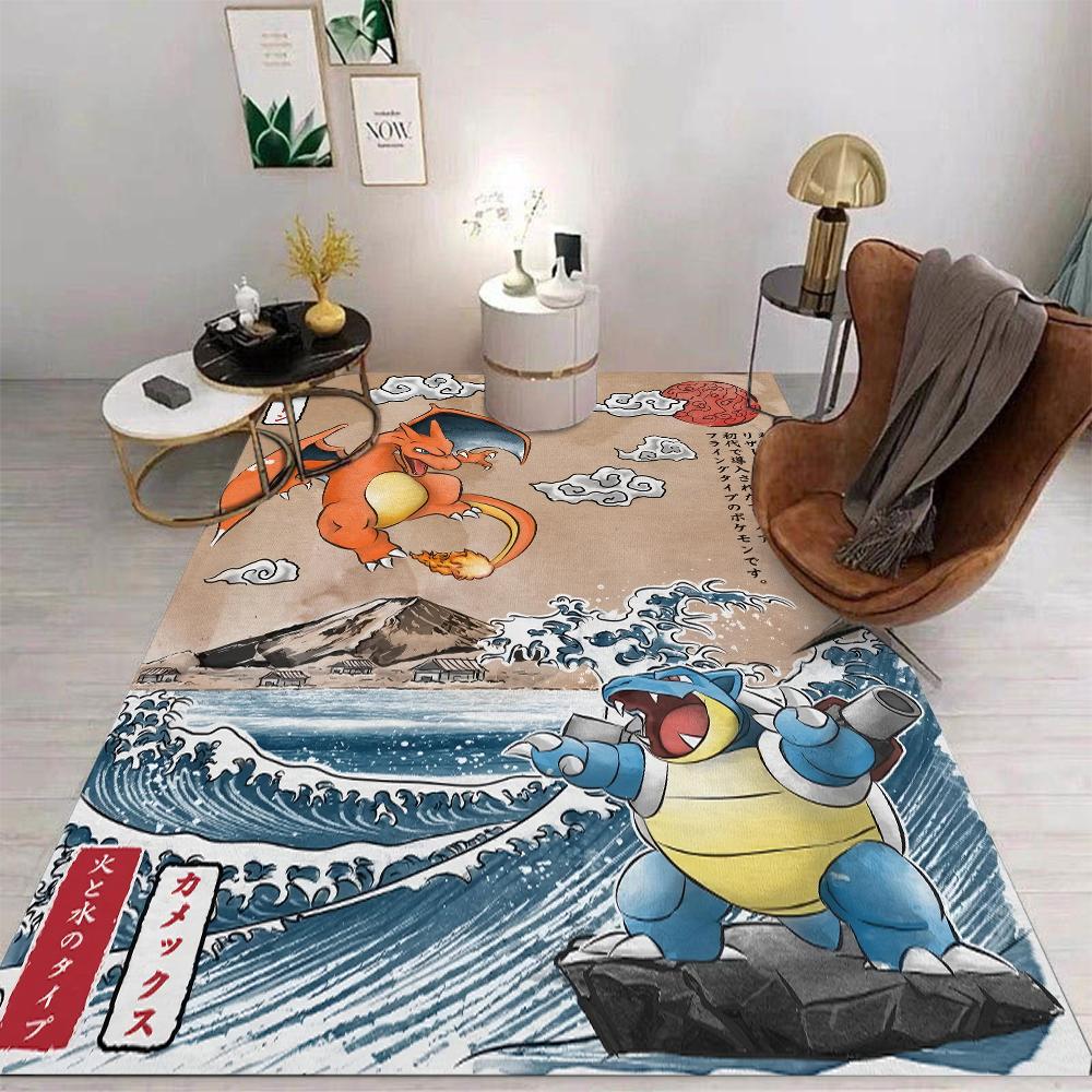 Pokemon Cartoon Carpet Rug for Home Living Room Bedroom Sofa Doormat Child Play Area Rug Non-slip Floor Mat Gift