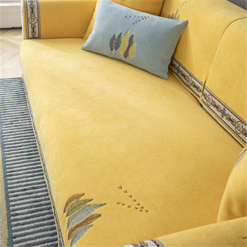 Čtyři roční období Univerzální Vyšívaný Jednobarevný Chenille Široká stuha Polštář na pohovku Severský Jednoduchý Protiskluzový Kombinace Polštář na pohovku Ručník