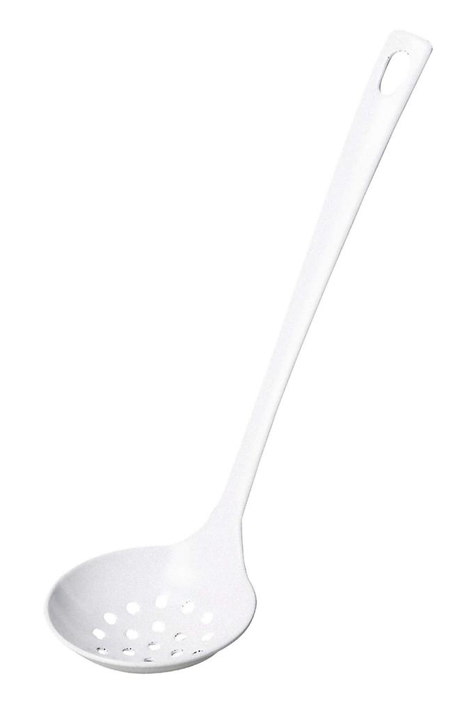 Pearl Metal Bran Kitchen Ladle, White, Small, Enamel, Perforated, HB-4627