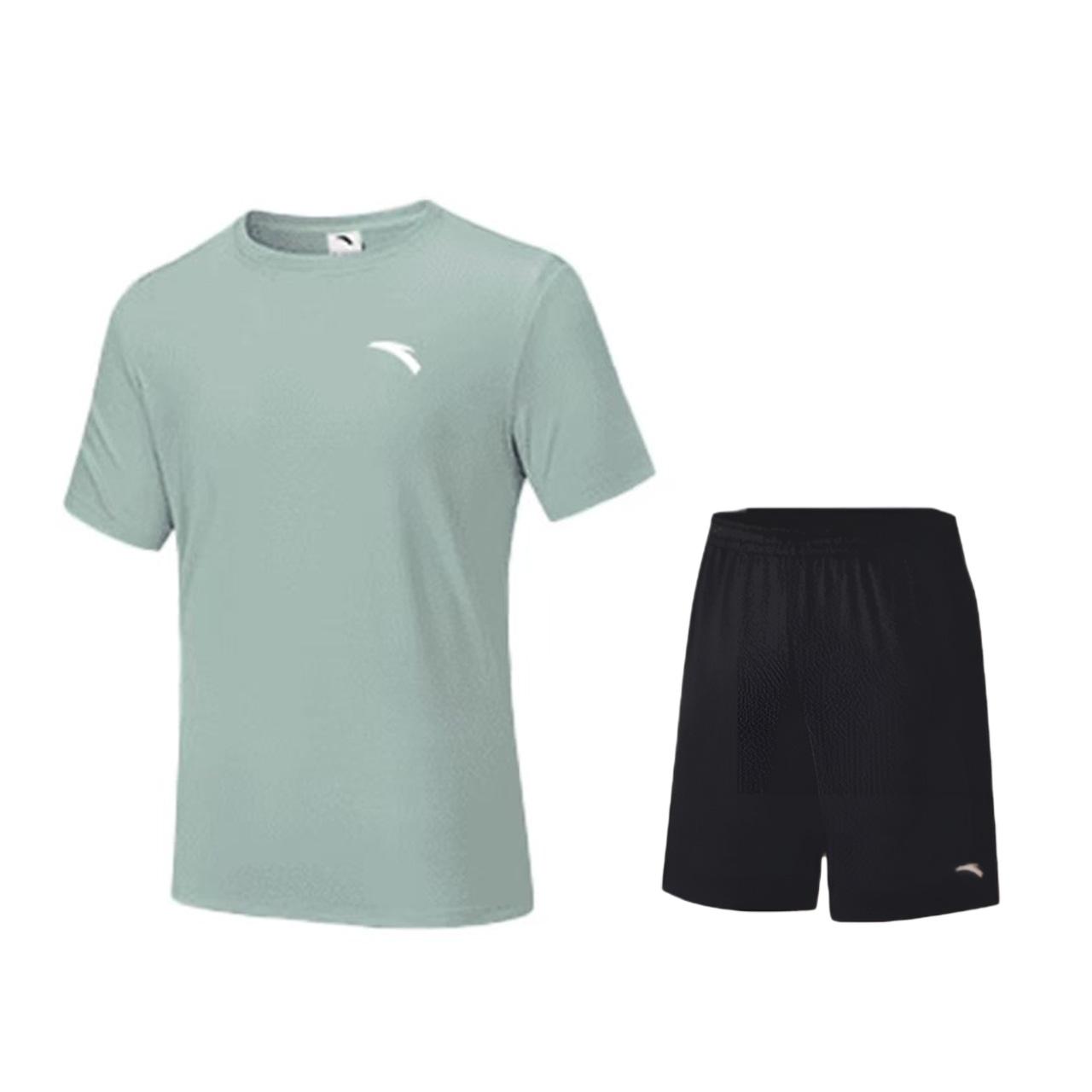 

Anta Летняя влагоотводящая футболка с коротким рукавом Быстросохнущая Дышащая Тонкая Повседневный спортивный комплект Унисекс Топы, Низ 192537973D-2