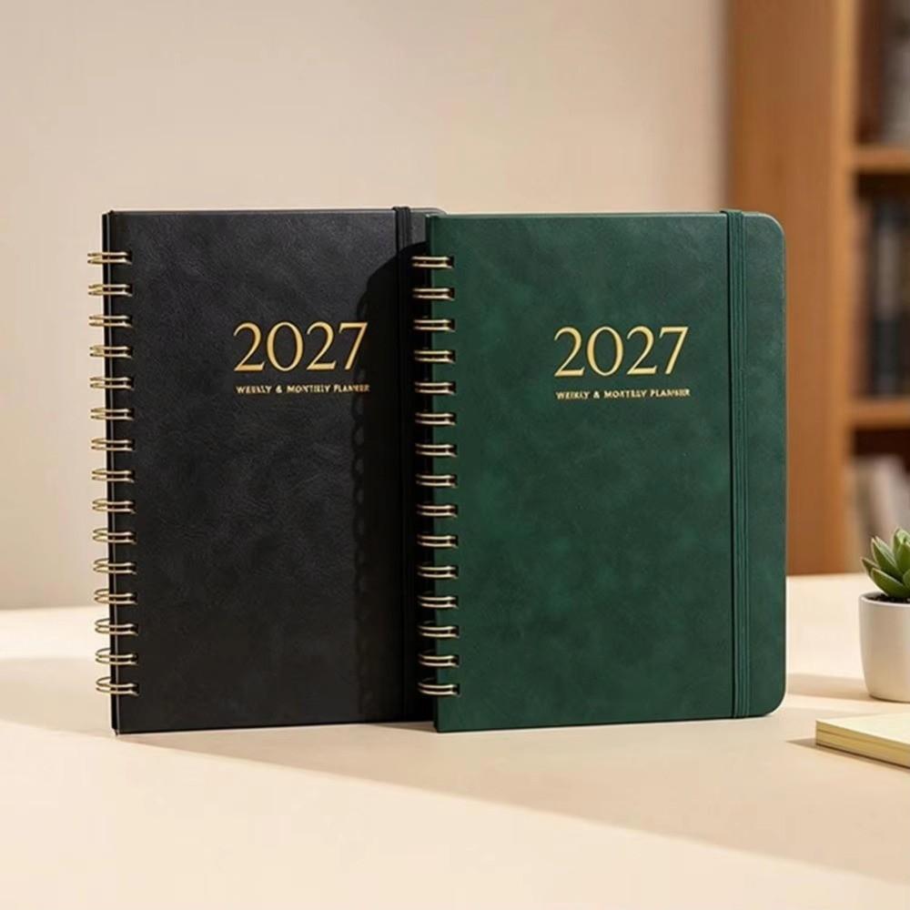 Thick Pages 2027 Weekly Planner Lightweight Spiral Planner 365-day Schedule Notebook  Work