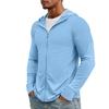 Giacca con cappuccio da uomo leggera con zip, sottile, protezione solare, traspirante, manica lunga, abbigliamento sportivo da esterno per ciclismo, pesca, escursionismo, arrampicata