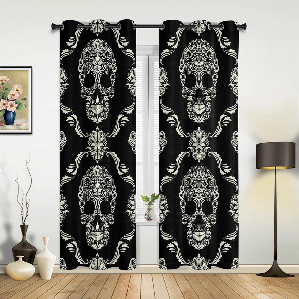 Halloween Architecture Horror Night Curtains Bedroom Living Room Drapes Kitchen Children Window Curtain Home Decor Made Of Polyester Great Treatment