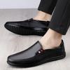 Black Shoes Men  Soft  Man Shoes High Quality Casual Genuine Leather Boat Shoes Men Flats  Driving Shoes