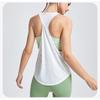 Fitness Tank Top Women's Vest Quick Dry Sleeveless Loose Exercise Top Jacquard Breathable T-Shirt Yoga Clothing
