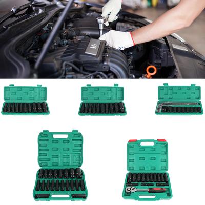 1/2Inch Aandrijving 38mm/78mm Lengte Verlengstuk Zeskant Dopsleutelset Auto Accessoires Demontagegereedschap Autoreparatiegereedschap 10/14/20Stuks Ratel Momentsleutel Dopsleutel