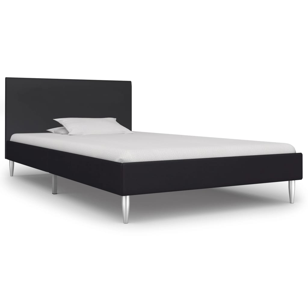 Bed Frame Black Fabric 90 x 200 cm