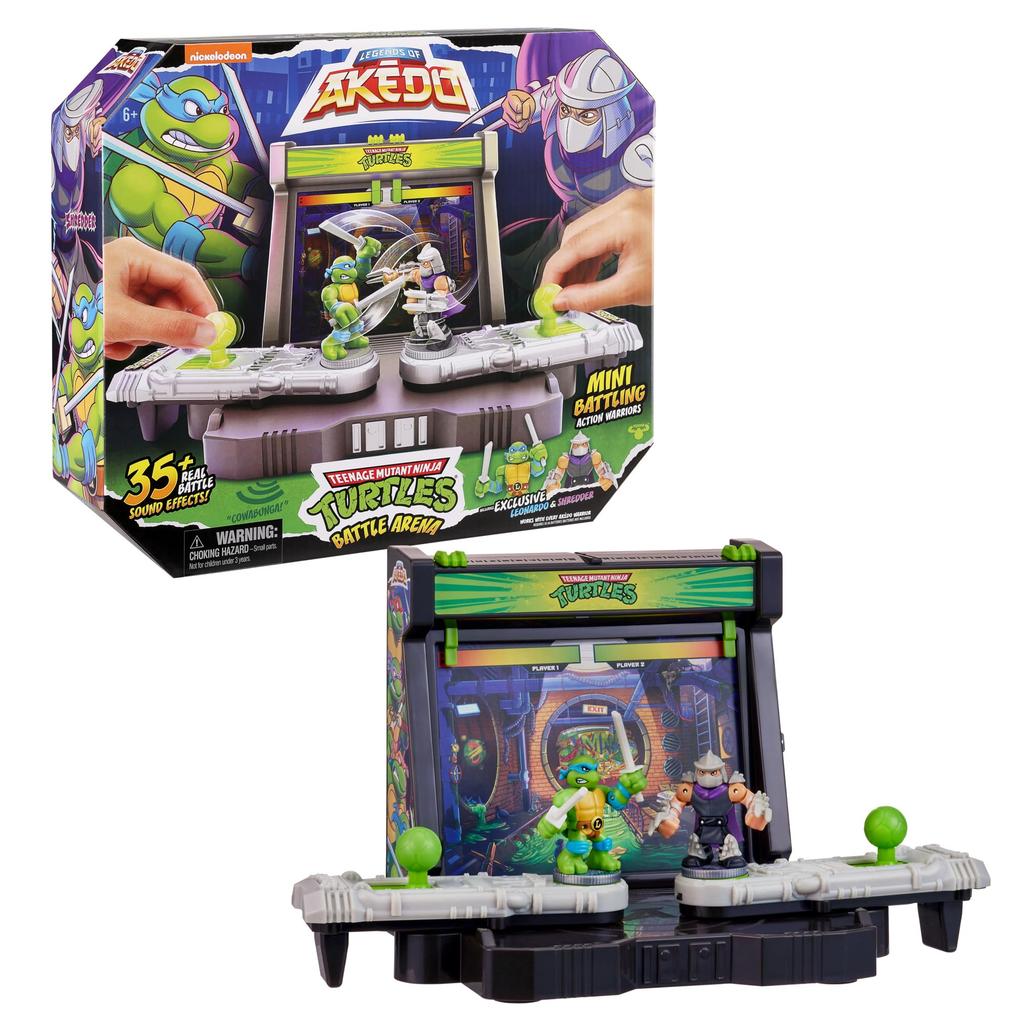 Legends of Akedo Teenage Mutant Ninja Turtles Battle Arena: 35+ Battle Sound Effects and 2 Exclusive Battle Mini-Warriors - Leonardo and Shredder