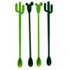 6Pcs Stirring Rods Reusable Cactus Shape Plastic Drink Stirrers Wedding Birthday Cocktail Party Supplies for Dining Room