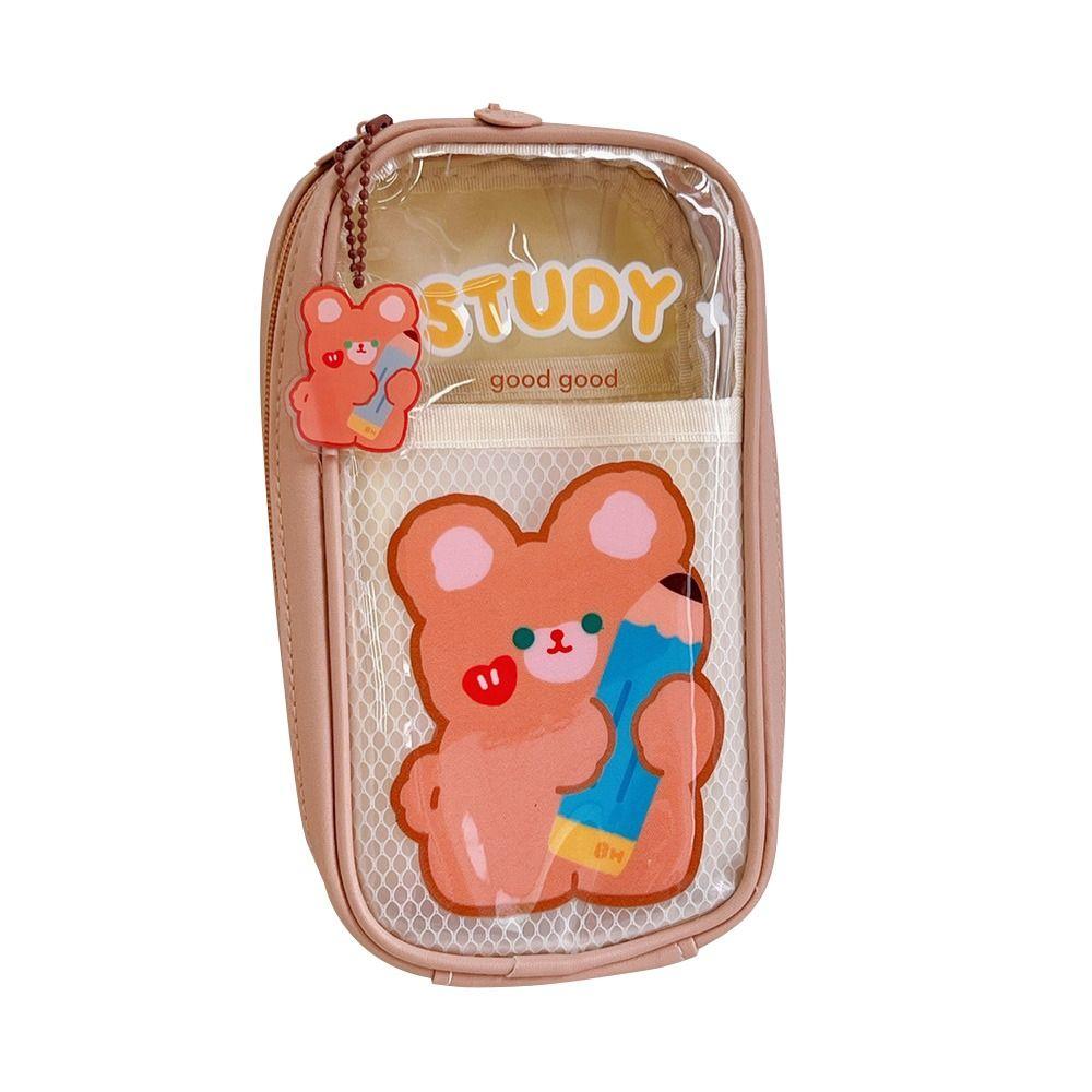 

Cartoon Pencil Case Transparent Pen Box Creative Pen Bag 2
