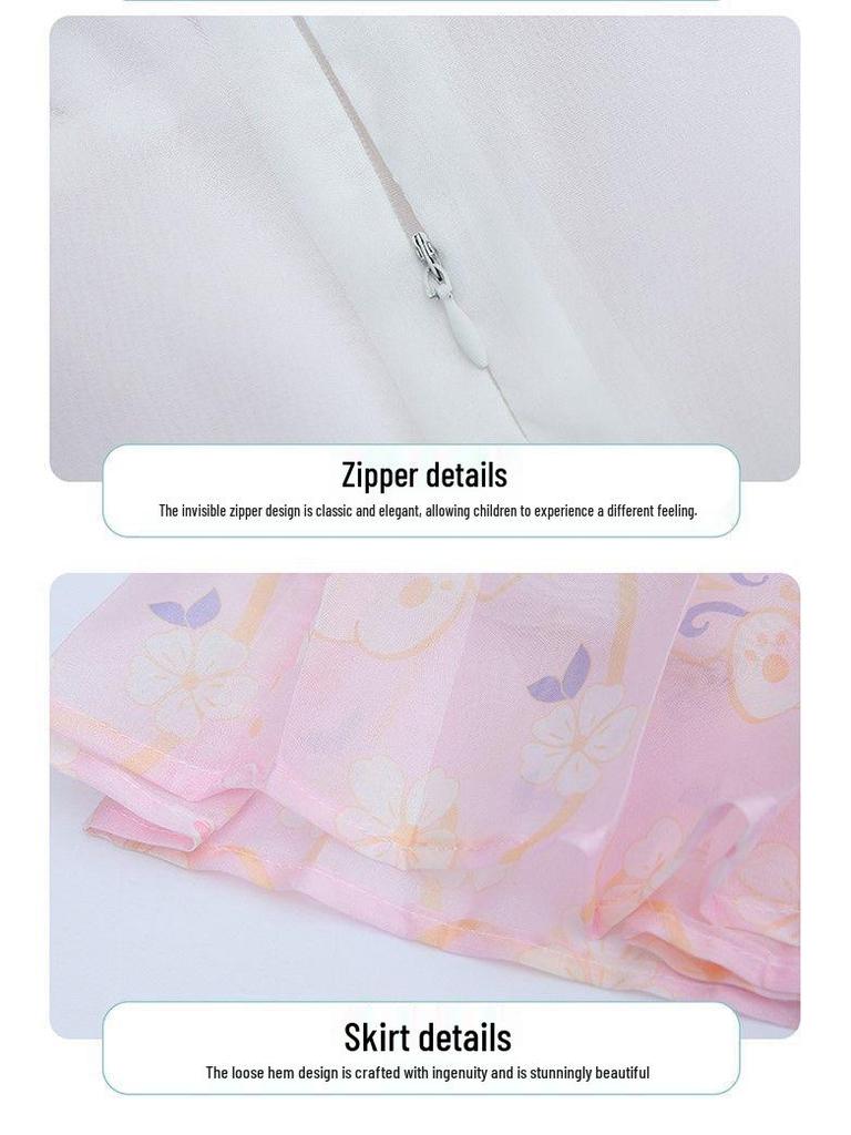Autumn 2026 Stylish Girls' Hanfu Princess Dress - Ancient Style Children’s Skirt