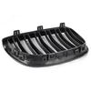 Front Bumper Kidney Grill for BMW E92 E93 M3 2006 2007 2008 2009 Gloss Black Dual Line Grille Car Styling Racing Grilles