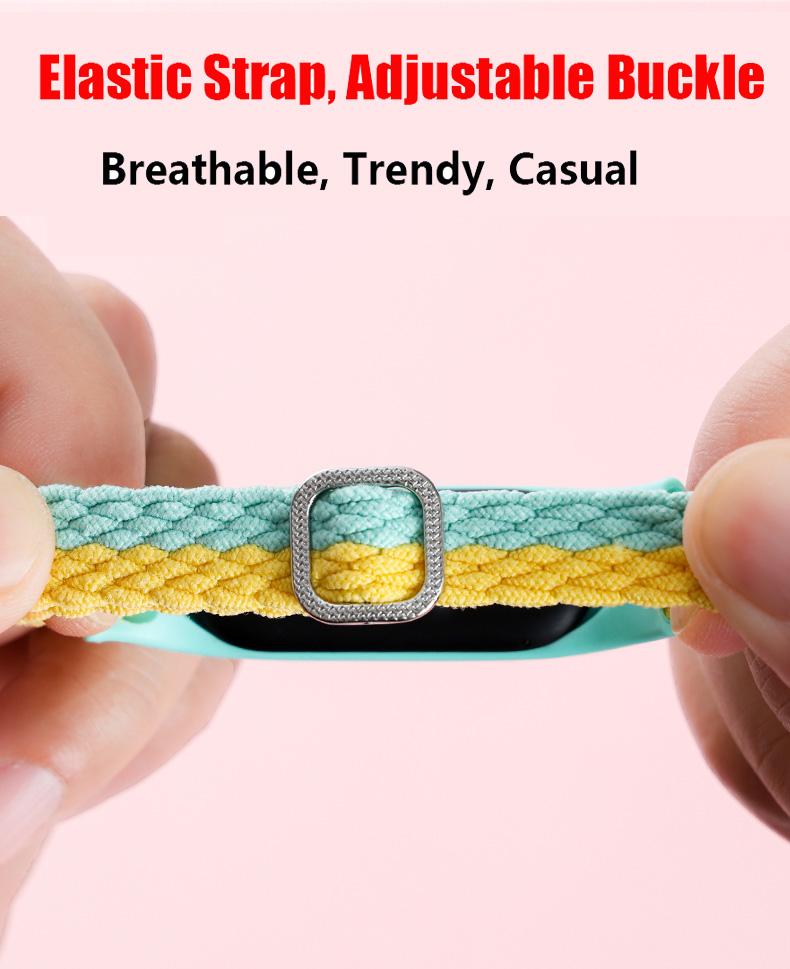 Nylonový řemínek pro Xiaomi Mi Band 9 8 náramek pro Xiaomi Band9 Band8 Tkaný náramek Náhradní řemínek