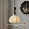 Simple LED Ceramic Lampshade E27 Bedroom Bedside Lighting Pendant Lamp Living Room Dining Room Corridor Bar Atmosphere Lighting