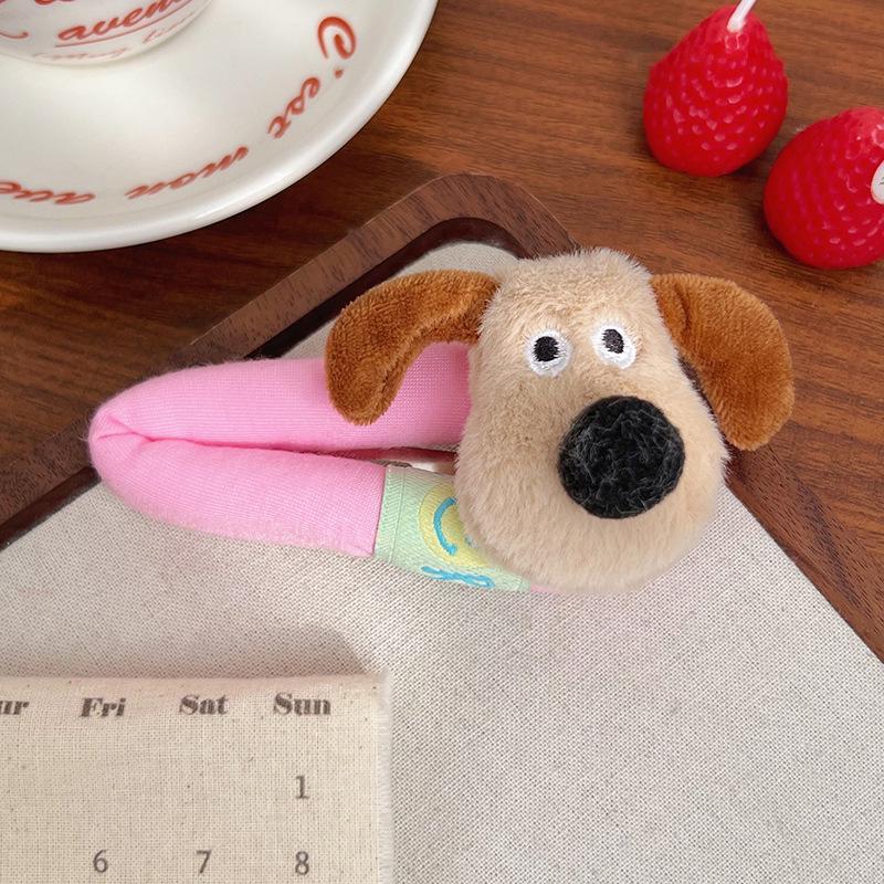 

Розовая мультяшная заколка для волос в виде кошки для девочек - Милая плюшевая заколка для боковых прядей BB Clip