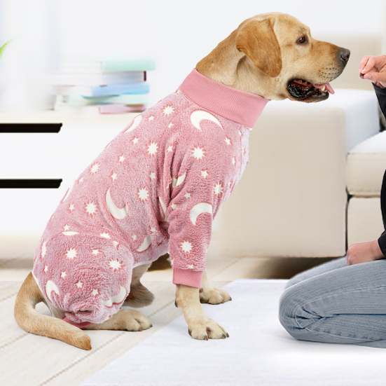 Bobasndm Rollkragen Hunde Kleidung Pyjama, Herbst Winter Hunde Jumpsuit Mantel, Winter Weiche Warme Flanell Pyjama
